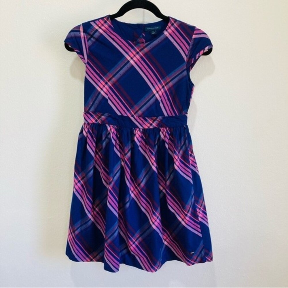 Tommy Hilfiger Plaid Polka Dot Cap Sleeve Dress in Girl’s Size 16